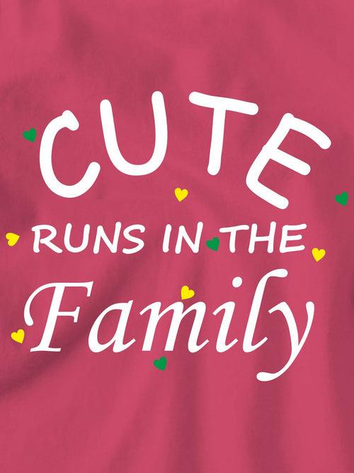 Cute Runs in Family Kids T-Shirt