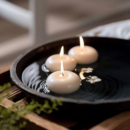 White Floater Candles - Pk of 12(BOGO)