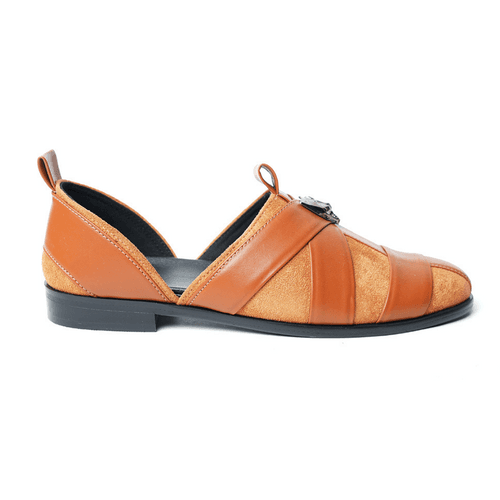 Monkstory Criss Cross Slip-On Sandal - Tan