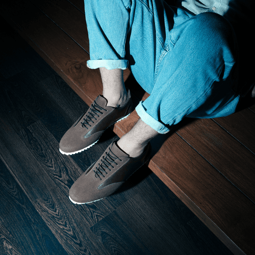 Monkstory Brown Dual-Tone Smart Sneakers