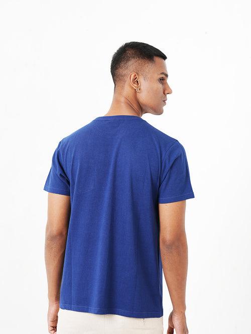 Monkstory Bamboo Cotton Crew Tee - Midnight Blue