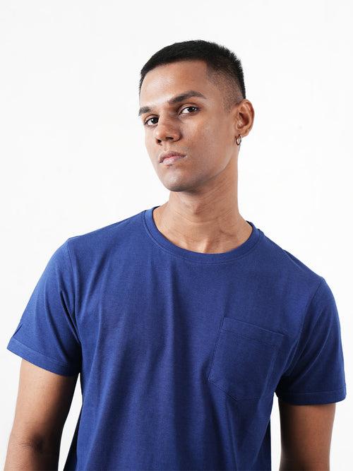 Monkstory Bamboo Cotton Crew Tee - Midnight Blue