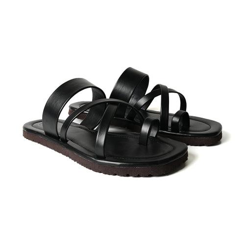 Monkstory Strappy Sandals - Vintage Black