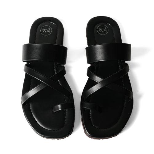 Monkstory Strappy Sandals - Vintage Black