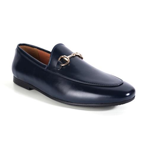 Monkstory Horsebit Flexi Business Slip-Ons - Blue