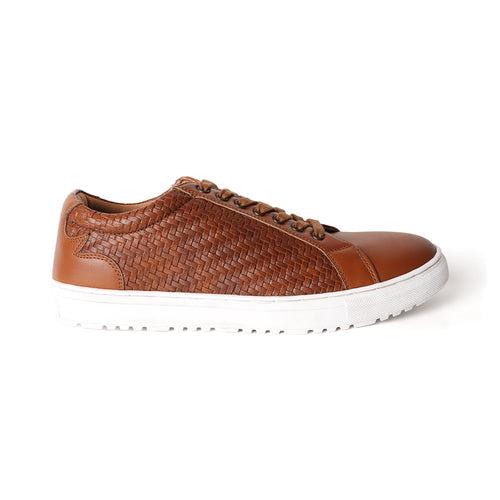 Monkstory Woven Pattern Sneakers - Tan