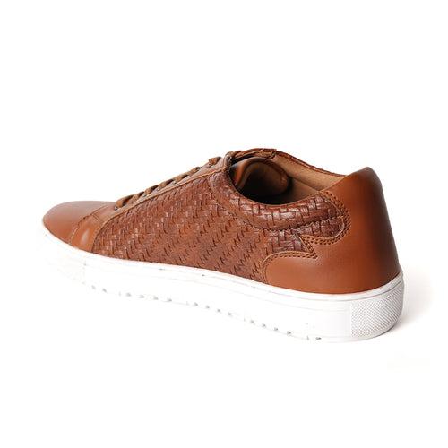 Monkstory Woven Pattern Sneakers - Tan