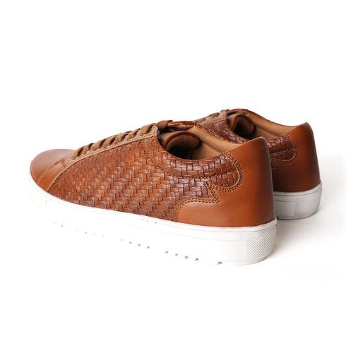 Monkstory Woven Pattern Sneakers - Tan