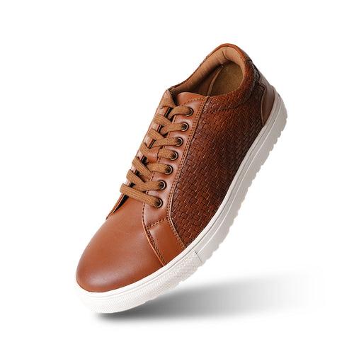 Monkstory Woven Pattern Sneakers - Tan