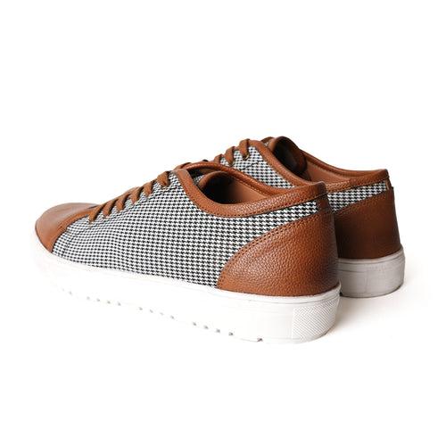 Monkstory Contemporary Houndstooth Fabric Sneakers