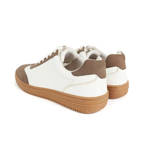 Monkstory Vintage Street Sneakers - White/Greyish Brown