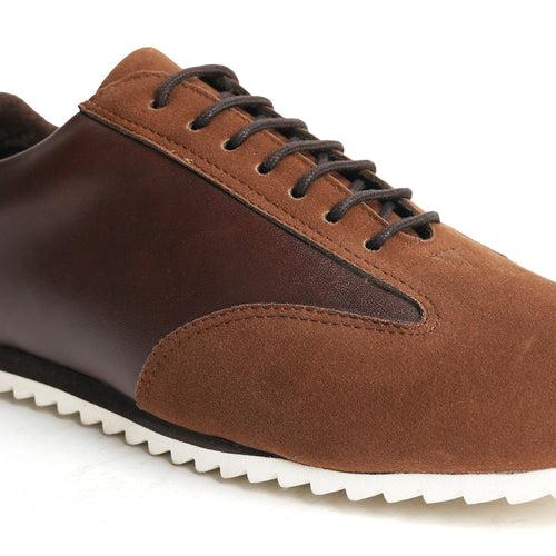 Monkstory Brown Dual-Tone Smart Sneakers