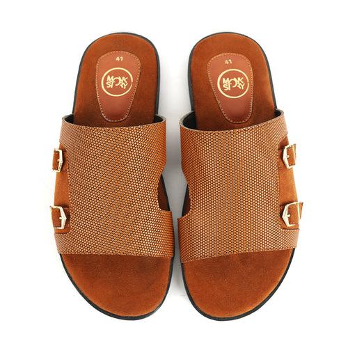 T-Rad Double Monk Strap Sandals - Tan