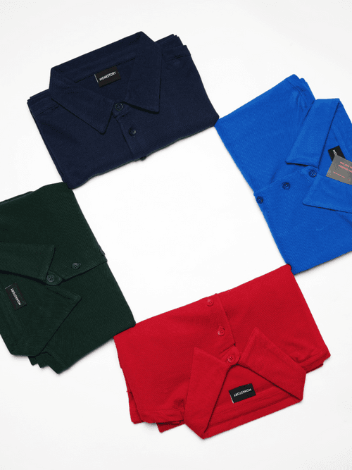 Monkstory Bamboo Cotton Polo Tee - Navy Blue