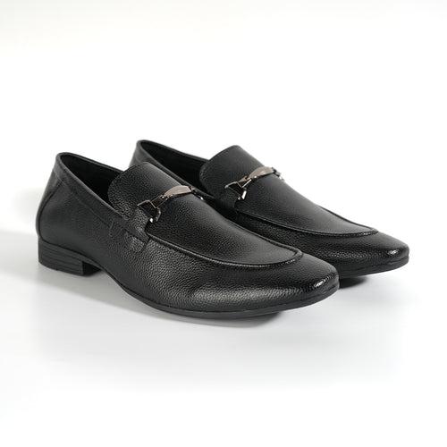 Monkstory Buckled Flexi Business Slip-Ons - Black