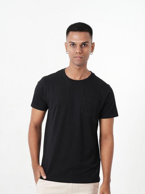 Monkstory Bamboo Cotton Crew Tee - Classic Black