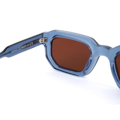 Monkstory Geometric Acetate Unisex Sunglasses - Transparent Blue