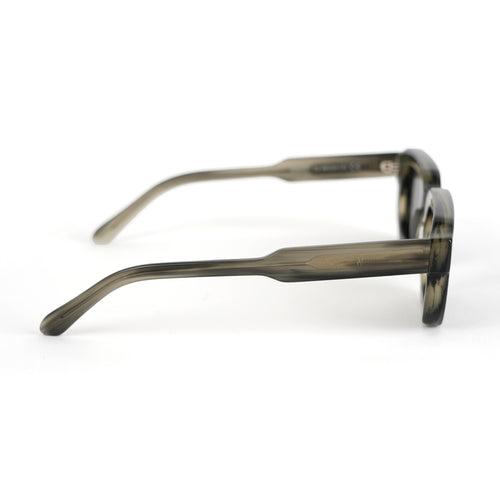 Monkstory Geometric Acetate Unisex Sunglasses - Marbleous Olive Grey
