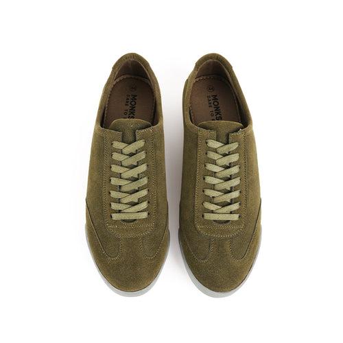 Monkstory Sleek Suede Sneakers  - Green