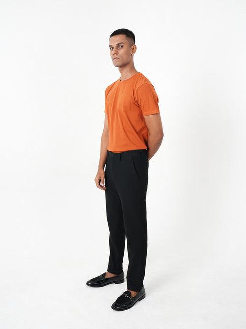 Monkstory Bamboo Cotton Crew Tee - Rusty Orange