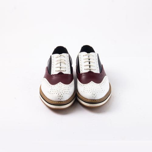 Beverly Tricolour Brogues - White