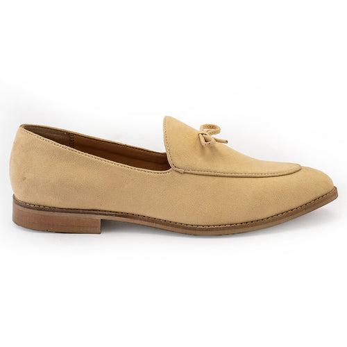 Wyld Faux-Suede Slip-Ons – Pastel Beige