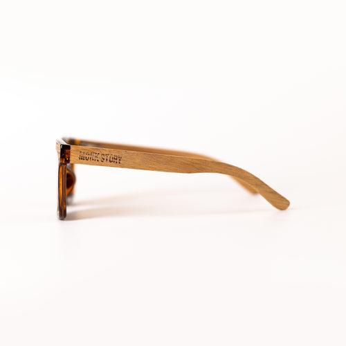 MonkStory Woody Wood+Acetate Unisex Sunglasses - Brown Lens