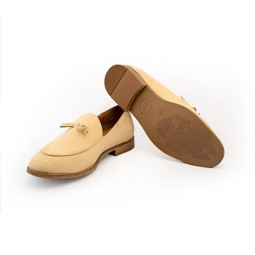 Wyld Faux-Suede Slip-Ons – Pastel Beige