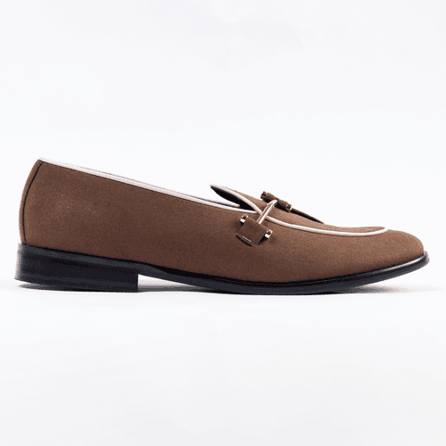 Eclecta Suede Side Buckle Slip Ons - Classic Brown