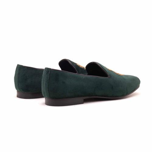 Ross Green Velvet Slip Ons