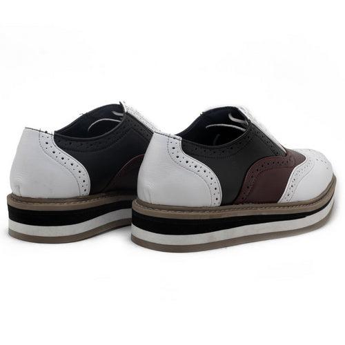 Beverly Tricolour Brogues - White