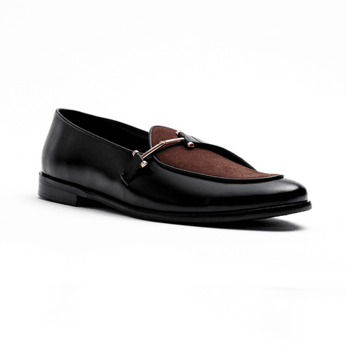 Eclecta Side Buckle Slip Ons - Brown/Black