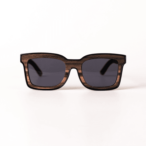 MonkStory Woody Wood+Acetate Unisex Sunglasses - Black Lens