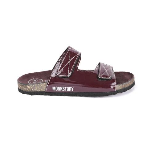 Monkstory Cork Dual-Straps Sandals - Glossy brown