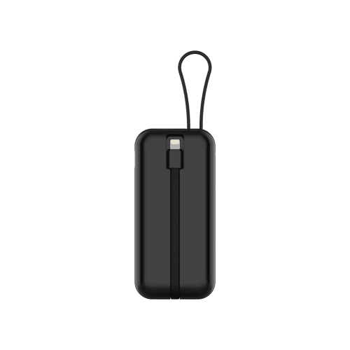 Miles 10000mAH Powerbank with built-in Type-C and Lightning cable