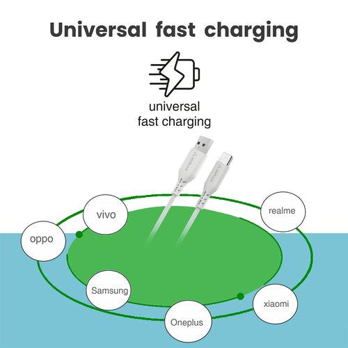 Alto USB A to C 6.5A 1.2 Meter Cable fast charging Oppo, One plus,Vivo, Samsung, Huawei, Pixel, mi