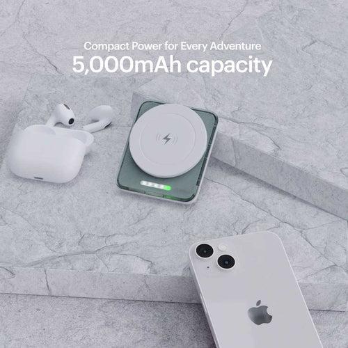 Lucid 15W magnetic wireless powerbank 5000mAh battery capacity for iPhone 16/15/14/13 and 12