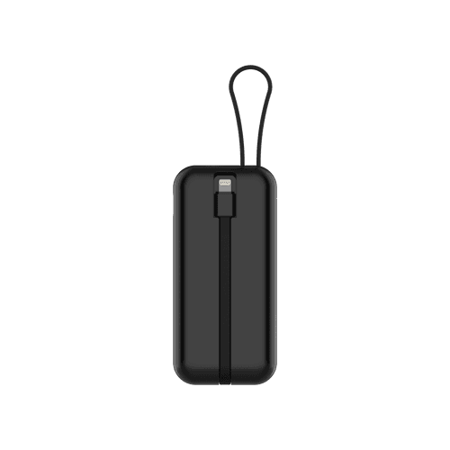 Miles 10000mAH Powerbank with built-in Type-C and Lightning cable