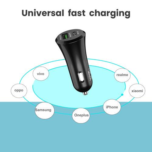 Dual Port Car Charger Ultimus 70W with Type C 30W PPS PD Port for iPhone/Samsung/Pixels/Macbook Air M1,M2 and 40W Universal Fast Charger for Oppo, Vivo, OnePlus, Honor