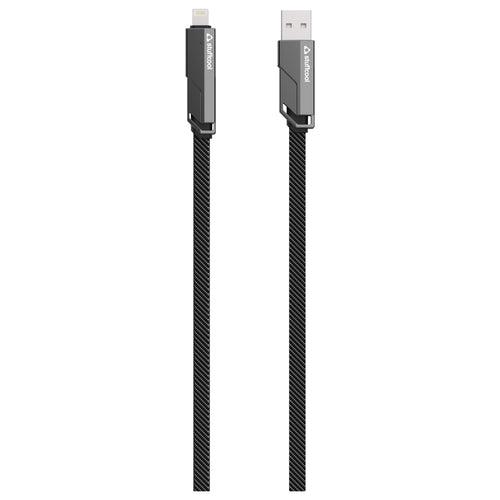 Quad Pro 4 in 1 Indestructible Cable with lightning to type C, type C to C, lightning to USB A