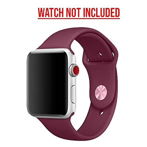 Silicon Watch Band Compatible with All Apple Watch Series 42-44mm ( More Color Options available)