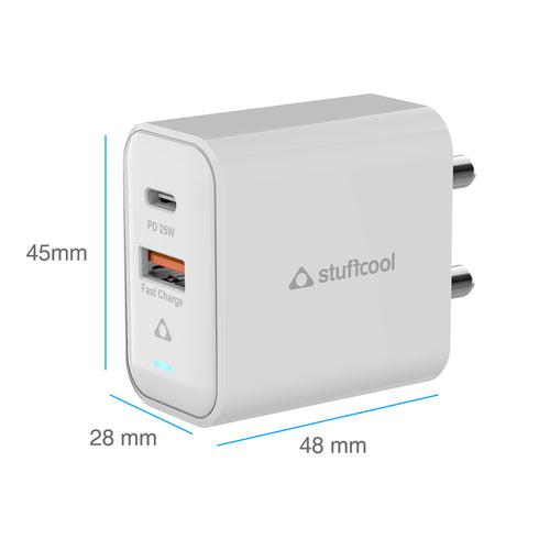 Flow PPS 25W Dual Port Wall Charger