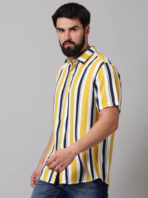 Stripey Summer Half-Sleeve Shirt