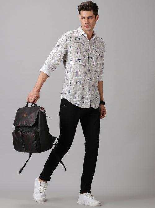 Intricate Mandala Fll-Sleeve Casual Shirt