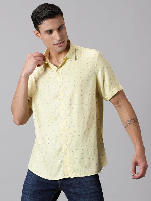 Lemon Sorbet Half-Sleeve Casual Shirt