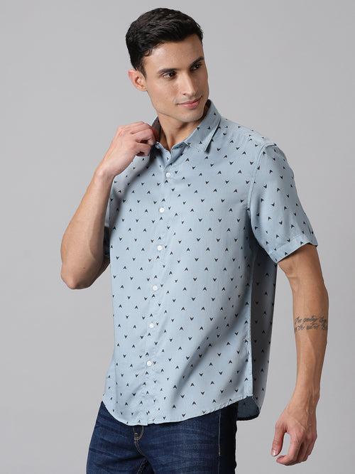 Graphite Half-Sleeve Casual Shirt