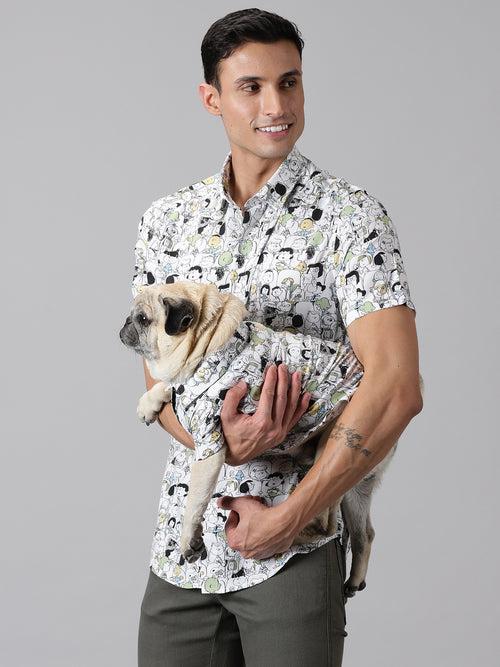 Comic Burst Human & Dog Shirt Combo