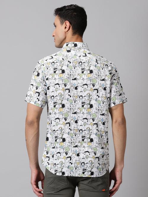 Comic Burst Half-Sleeve Casual Shirt