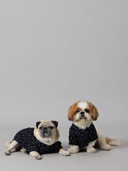 Navy Botanic Dog Shirt