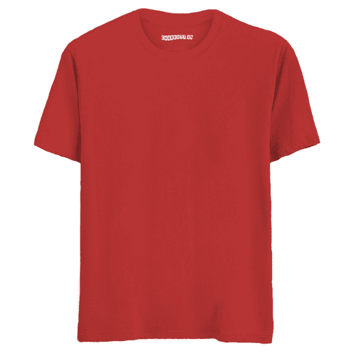 Solid Cherry Red Half Sleeves T-Shirt